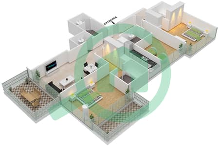 Golf Promenade 3A - 3 Bedroom Apartment Unit 2-FLOOR 5 Floor plan