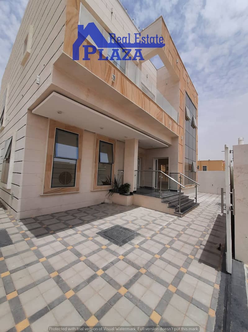 Urgent sale, without down payment, villa close to the most luxurious Ajman villas, super deluxe personal finishing, building area and very large rooms