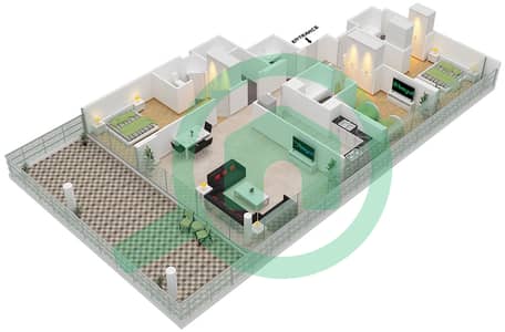 Golf Promenade 3A - 3 Bedroom Apartment Unit 2-FLOOR 7 Floor plan