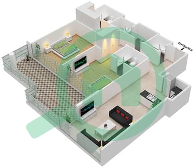 Golf Promenade 3A - 2 Bedroom Apartment Unit 4-FLOOR 7 Floor plan