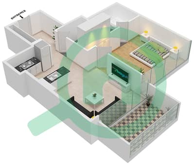 Golf Promenade 3A - 1 Bedroom Apartment Unit 10-FLOOR 8 Floor plan