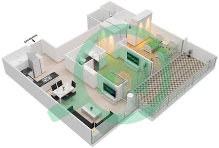 Golf Promenade 3A - 2 Bedroom Apartment Unit 7-FLOOR 9 Floor plan