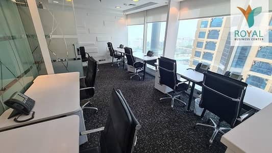 Office for Rent in Al Wahdah, Abu Dhabi - Spacious fitted office space - Fully Facilitated - Starting AED. 5000/- Monthly | Tawtheeq Provided