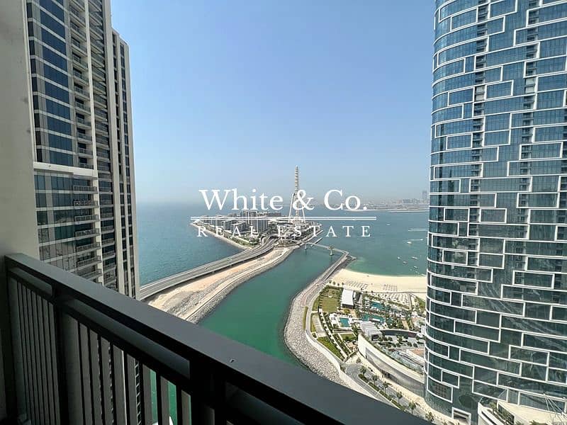 3 Bed + Maids | Full Dubai Eye and Sea View | High Floor