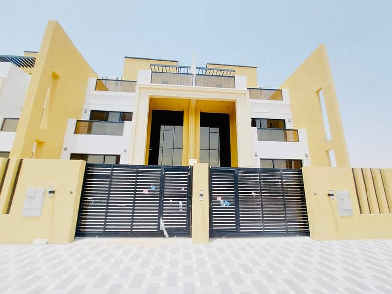 \At the price of a snapshot and without down payment, a villa near the mosque, one of the most luxurious villas in Ajman, with super deluxe personal f