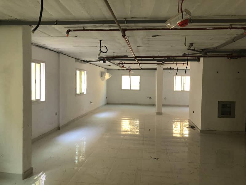 For rent a large open space office, new building, Al Rawda area