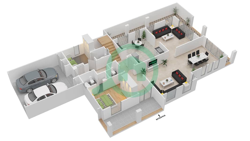 Terra Nova - 5 Bedroom Villa Type 11 Floor plan Ground Floor interactive3D