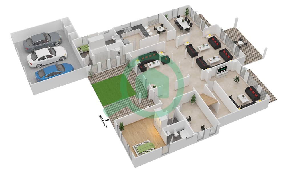 Terra Nova - 7 Bedroom Villa Type 19 Floor plan Ground Floor interactive3D