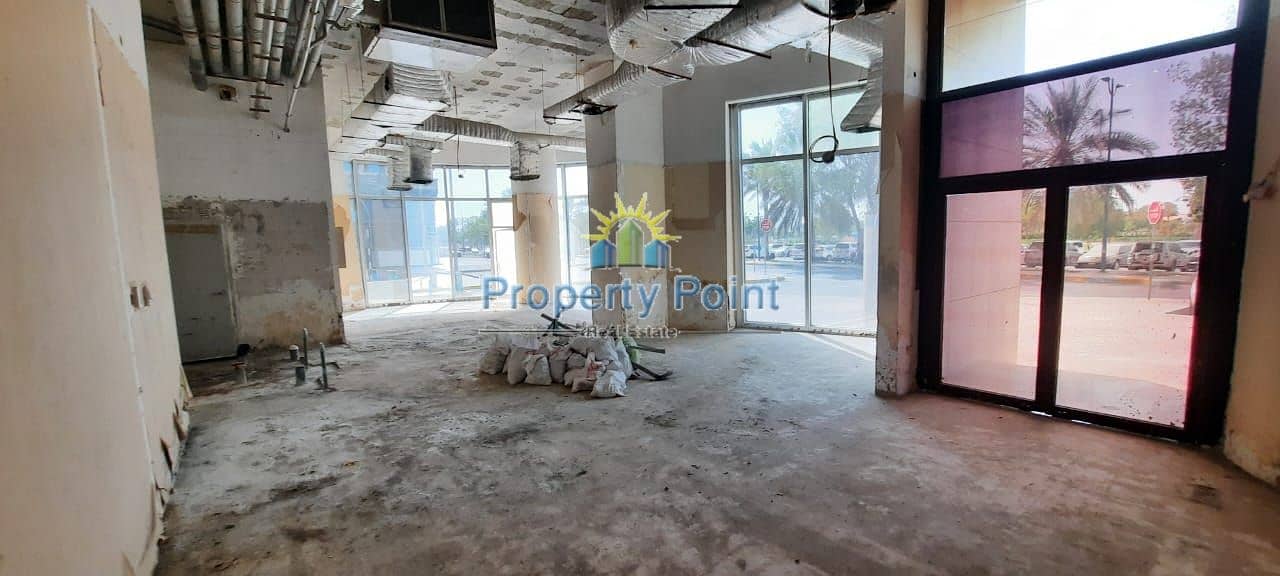 123 SQM Shop for RENT | Spacious Open Layout | Shell & Core | Perfect Location for Business | Corniche Road