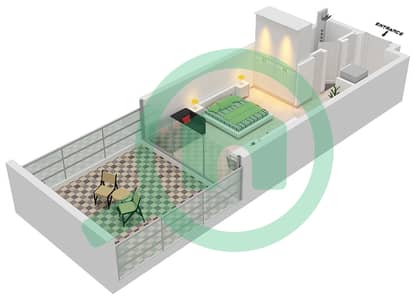 阿齐兹里维埃拉28号楼 - 单身公寓类型2A戶型图