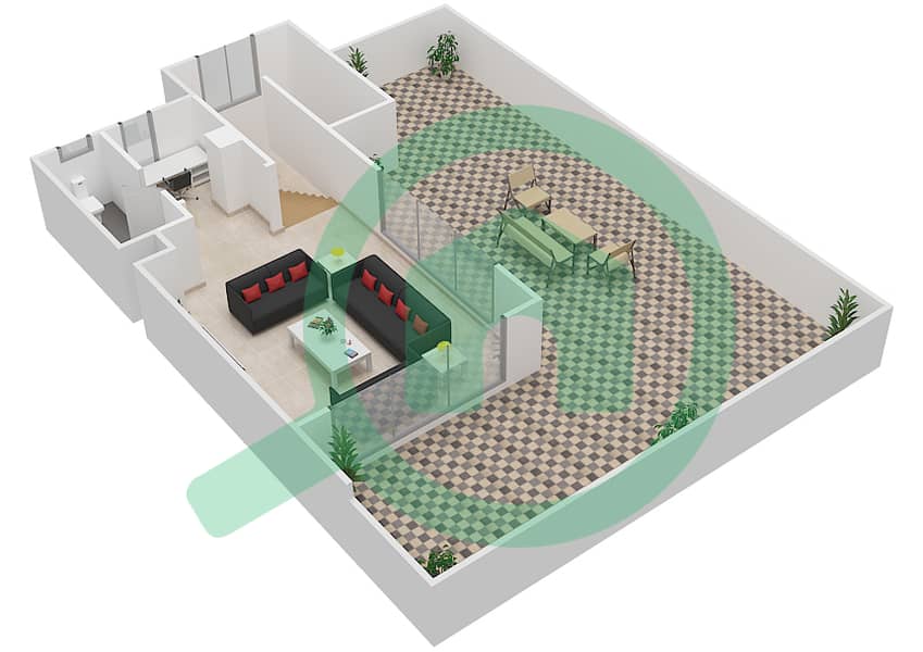 阿塔林公寓 - 2 卧室公寓单位2236戶型图 interactive3D