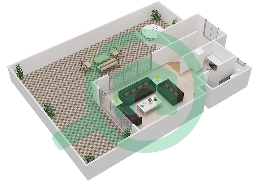 Attareen - 2 Bedroom Apartment Unit 5220 Floor plan interactive3D