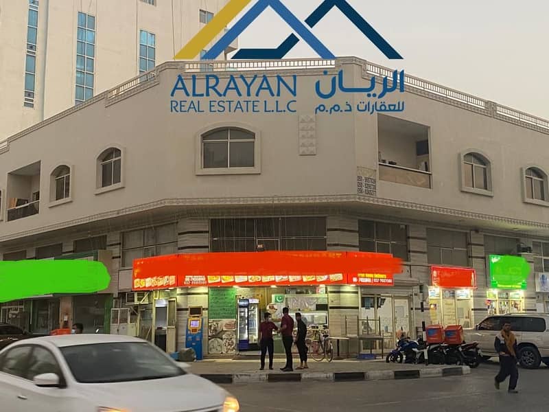 Building for sale in Rashidiya corner on two corner streets