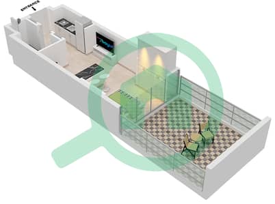 Azizi Riviera 35 - Studio Apartment Type 1A Floor plan