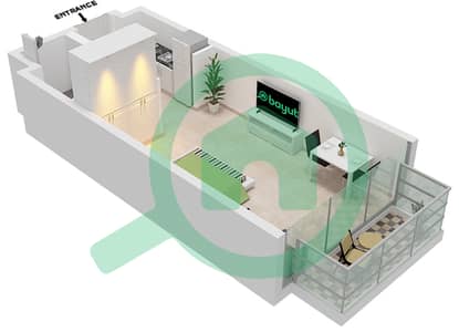 Azizi Riviera 35 - Studio Apartment Type 1B Floor plan