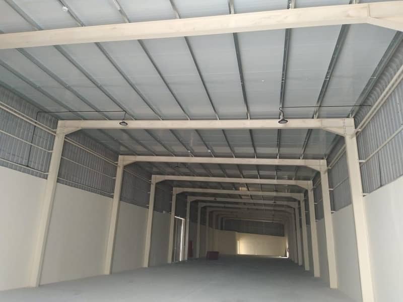 10000 Sqft Warehouse with 100kw Power available for Rent in Jurf Ajman
