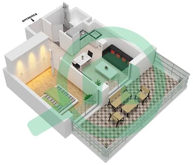 阿尔拉哈loft公寓 - 1 卧室公寓类型1B-6戶型图