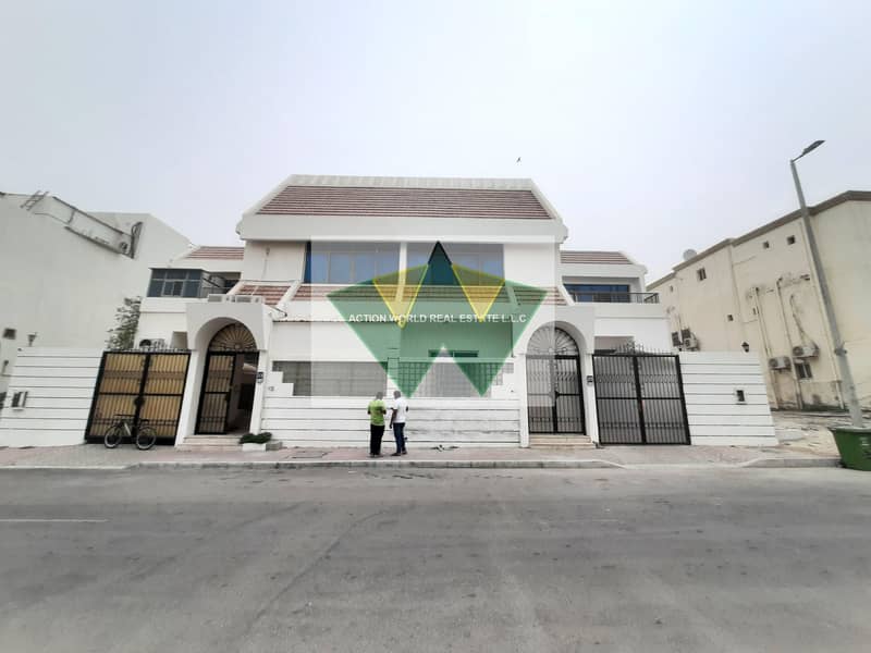 Private Entrance villa 5 Master bedroom villa with maid room and central ac for rent in AL KHALIDIYAH nearby First Medic