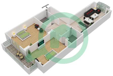 Ludisia - 2 Bedroom Apartment Unit 7 Floor plan