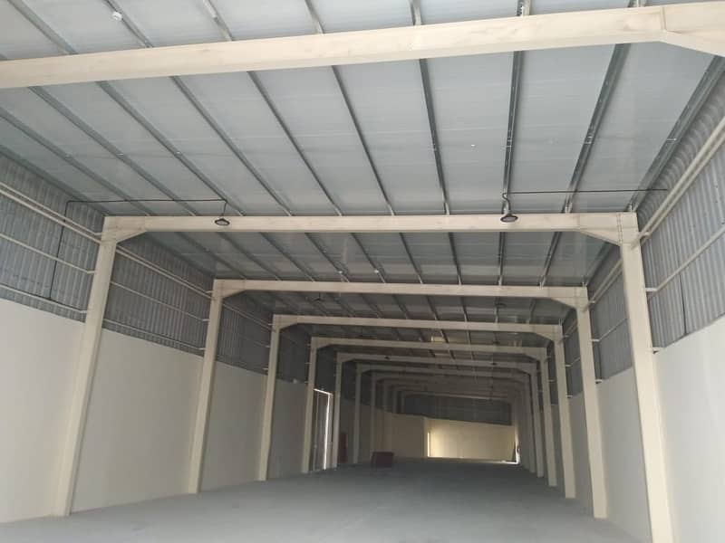 Ideal Location!  8500 Sqft  Warehouse with 90kw Power Rent in Jurf Ajman