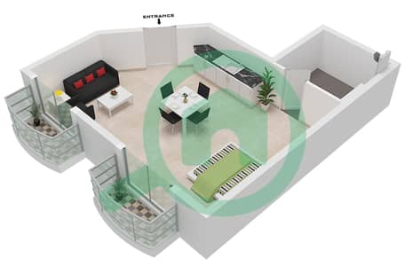 血叶兰别墅区 - 单身公寓单位24戶型图