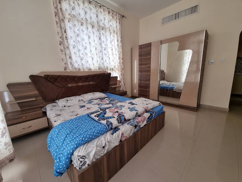 Fully Furnished !! 1Bhk+Separate Kitchen+Monthly 3800+Excellent Window+Big Room in Khalifa City A