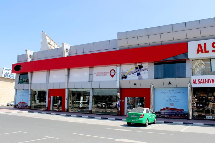 Main Road Facing Large Showroom For Rent Near DNATA high Prime location