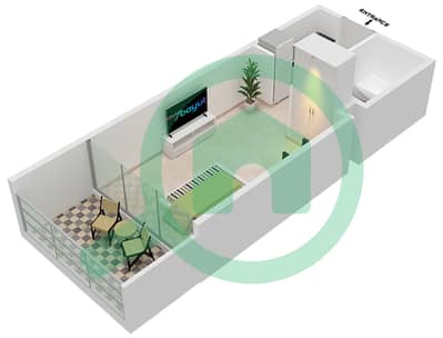 Samana Hills - Studio Apartment Type/unit A/18 Floor plan