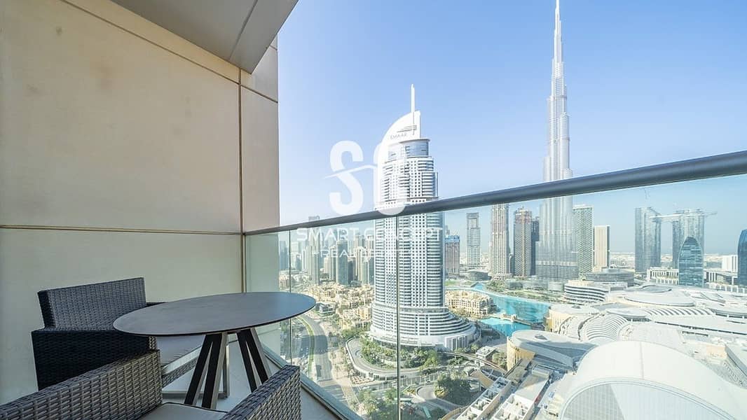 High Floor |  Full Burj Khalifa and Fountain Views | New Tower |