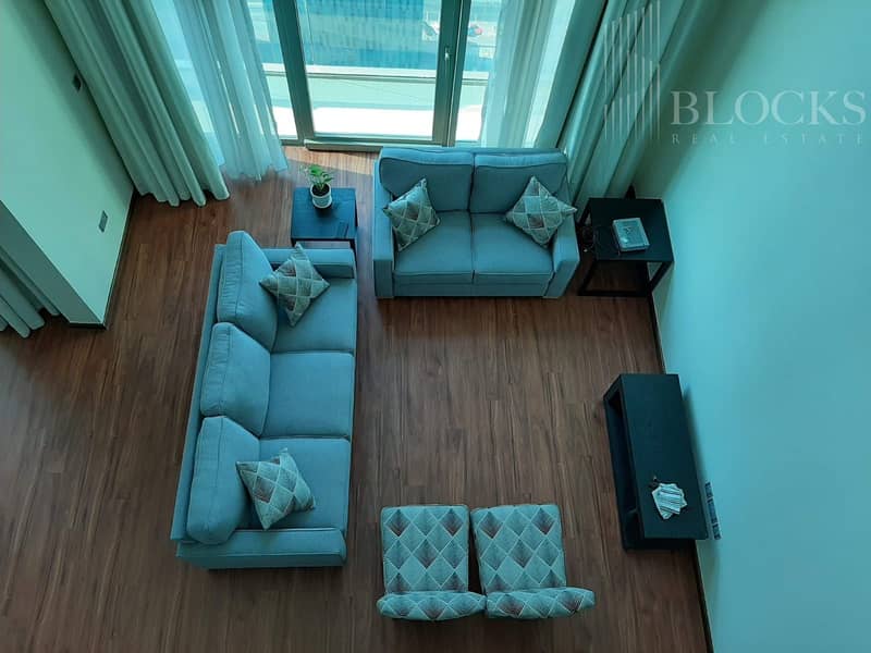 Duplex | Furnished 2BR Apartment |High floor|DIFC