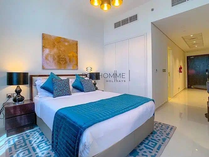 New Fully Furnished Studio Apartment in DAMAC GHALIA JVC, ( EID Offer