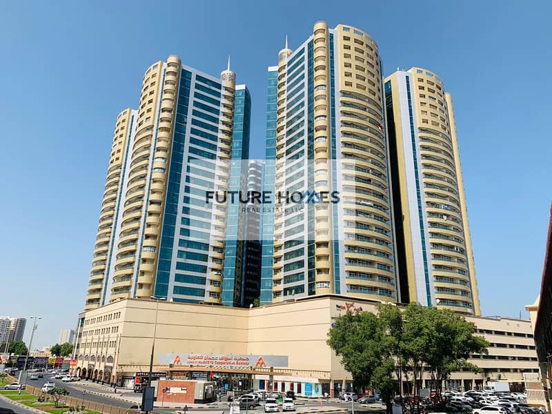 2 BHK for rent with a very nice and calming view in Horizon Tower Ajman.