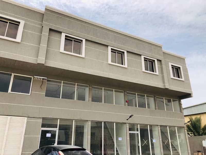 Big size shop with mezzanine for rent in Ajman new industrial area