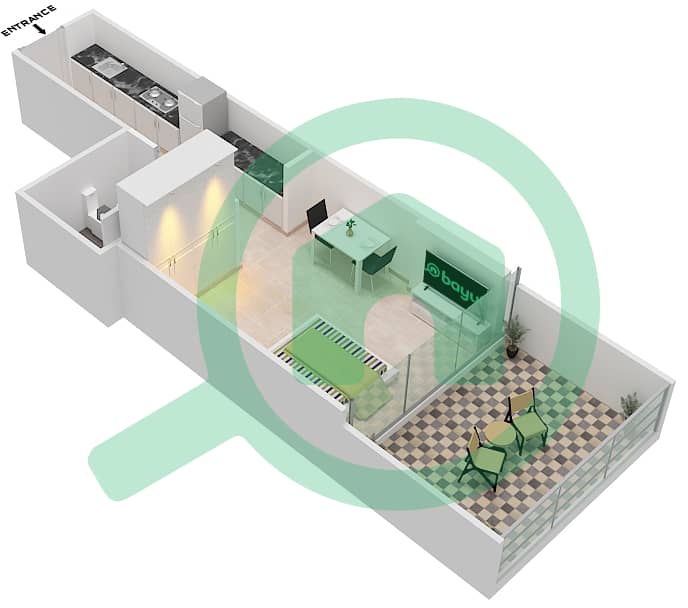 المخططات الطابقية لتصميم الوحدة 6-FLOOR-2 شقة  - جولف فيستا 2 Floor-2 interactive3D