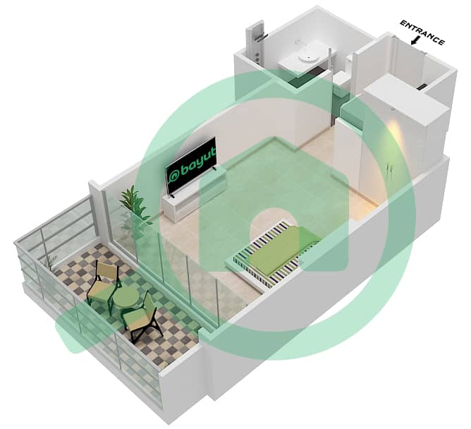 المخططات الطابقية لتصميم الوحدة 11-FLOOR-2 شقة  - جولف فيستا 2 Floor-2 interactive3D