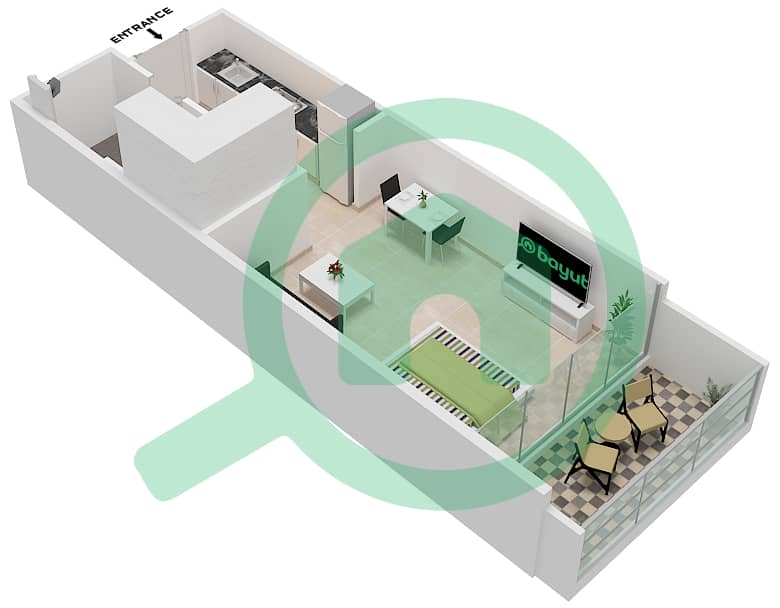 المخططات الطابقية لتصميم الوحدة 5-FLOOR 3-5 شقة  - جولف فيستا 2 Floor 3-5 interactive3D