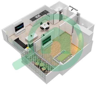 Golf Vista 2 - 1 Bedroom Apartment Unit 1A-FLOOR-5 Floor plan