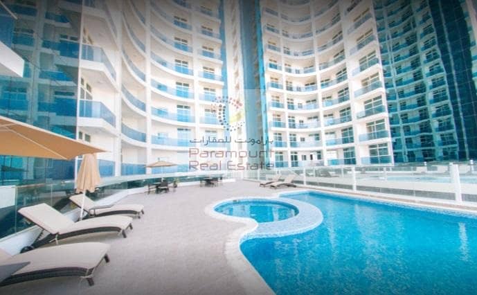 2 BHK Beautiful Oases Tower 33999/-AED ONE PAYMENT with parking + swimming pool fully facility building