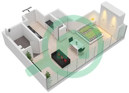 Peninsula Two - Studio Apartment Type/unit TO-4 Floor plan
