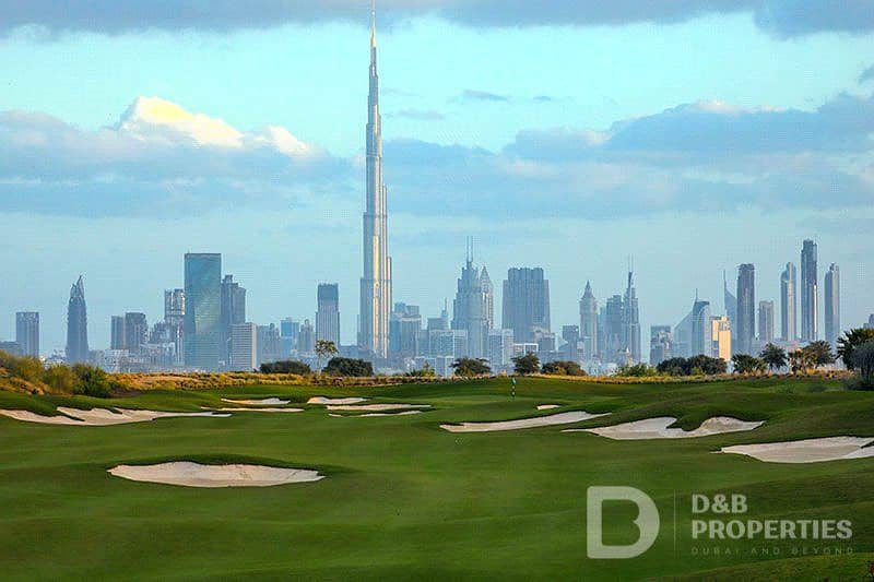 Huge Plot | Golf Course with Burj Khalifa View