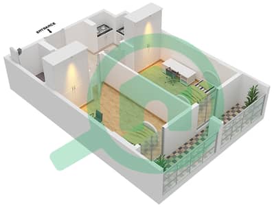 المخططات الطابقية لتصميم النموذج B-1 شقة 2 غرفة نوم - نست سكن طلاب