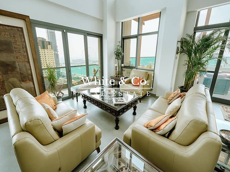 位于迪拜码头，皇家海洋塔楼 4 卧室的顶楼公寓 899999 AED - 6340589