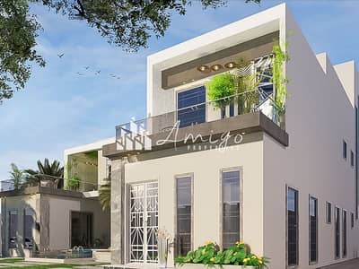 5 Bedroom Villa for Sale in Khalifa City A, Abu Dhabi - Corner | Landscaped garden | 5 Masters BR + Maids | with balcony