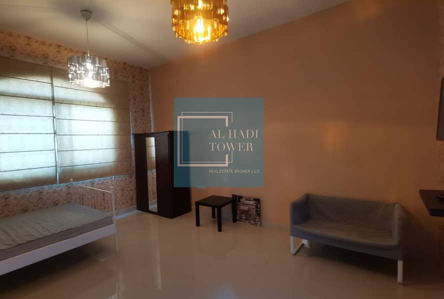 amazing Furnished studio for rent in Khalifa city 2600 monthly