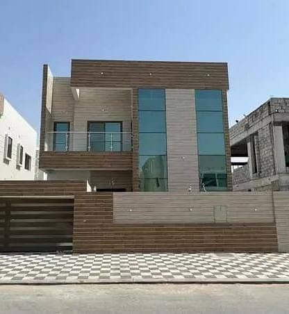 For rent in Ajman, Al-Yasmeen area, a new villa, the first inhabitant, a very elegant design, super duplex finishing