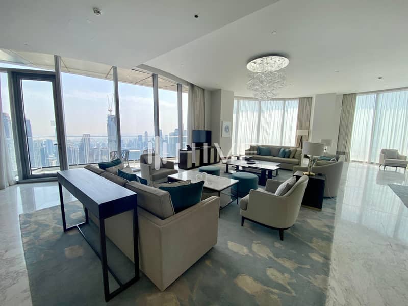 位于迪拜市中心，谦恭公寓喷泉景观综合体，谦恭喷泉景观天际系列1大厦 3 卧室的顶楼公寓 1700000 AED - 6347248