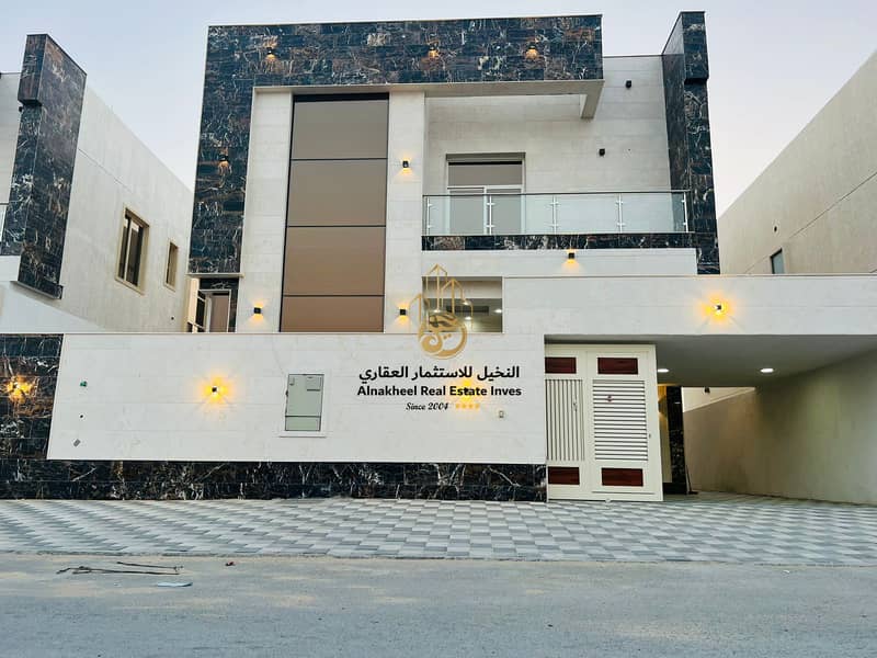 Villa with super deluxe finishing and modern design for sale in Al Yasmeen District, Ajman.