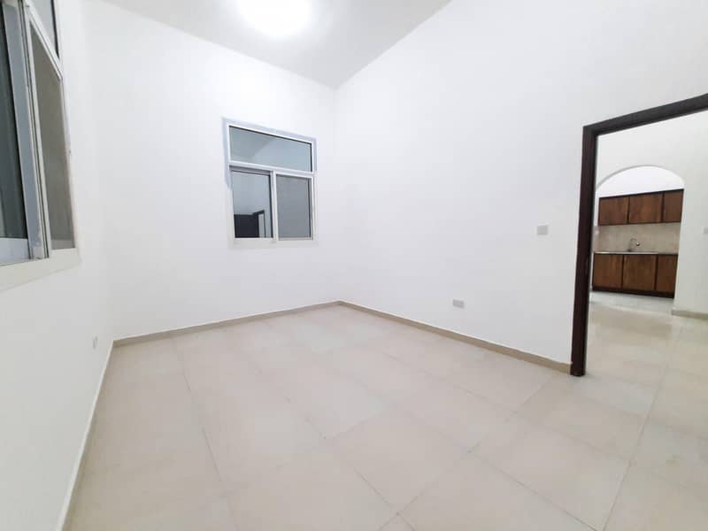 For rent a one-room apartment in Shakhbout city, near Karam Al-Sham Restaurant and Tasha Restaurant, the monthly rent is