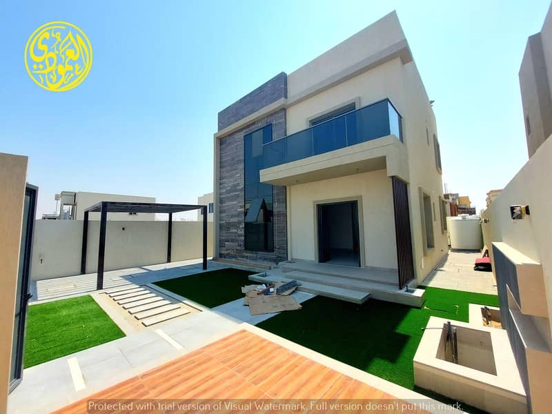 For urgent sale, without down payment, a corner villa near the mosque, one of the most luxurious villas in Ajman, with personal construction and finis
