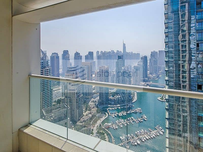 3BR with Balcony| On High Floor | Full Marina View